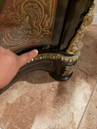 Napoleon III Style Ebonized Cabinet with Marble Top
