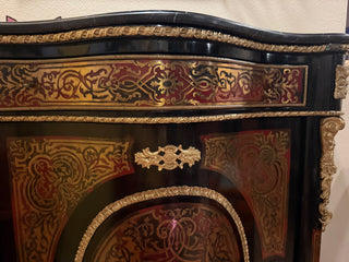 Napoleon III Style Ebonized Cabinet with Marble Top