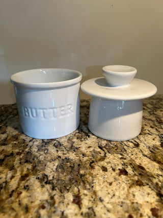 White Ceramic Butter Bell