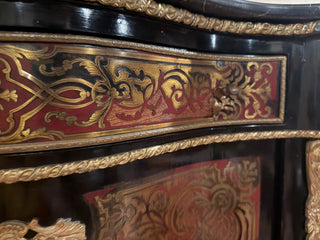 Napoleon III Style Ebonized Cabinet with Marble Top