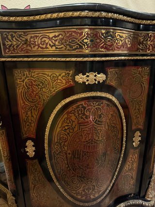 Napoleon III Style Ebonized Cabinet with Marble Top