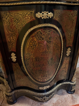 Napoleon III Style Ebonized Cabinet with Marble Top