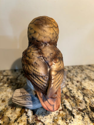 Vintage Screech or Barred Owl Figurine on Branch