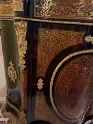Napoleon III Style Ebonized Cabinet with Marble Top