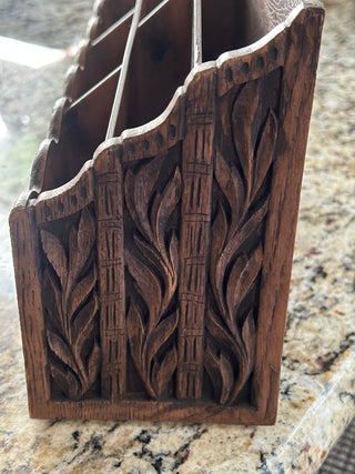 Vintage Faux Wood Desk Caddy