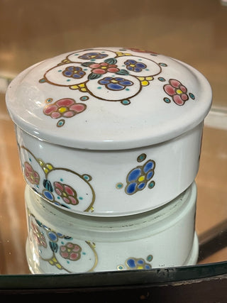 3.5" Kiyomizu Ware Ceramic Trinket Box, Japan--SP