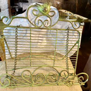 Vintage Painted Iron Cookbook Holder/stand w/weighted chains