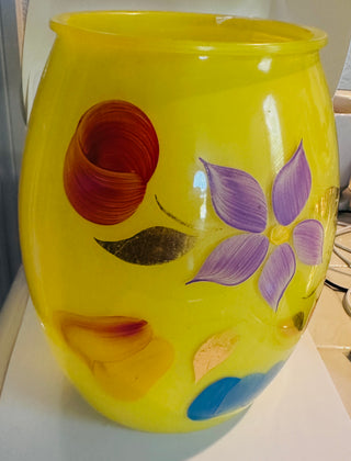 Mid-Century Bartlett-Collins Yellow Glass Cookie Jar