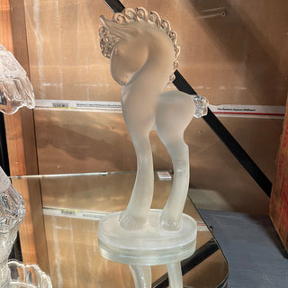 11.5" Mosser Frosted Glass Trojan Horse--SP