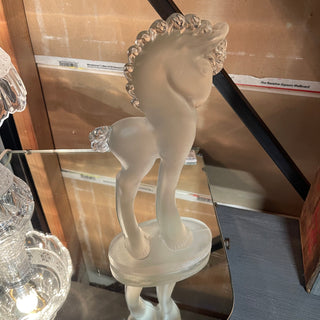 11.5" Mosser Frosted Glass Trojan Horse--SP