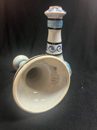 (2) Vintage Mexican Tonala Candle Holders