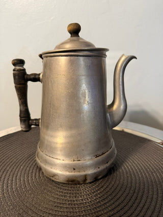 Coffee Pot 1940's Camp Wood Handle