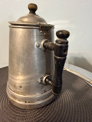 Coffee Pot 1940's Camp Wood Handle