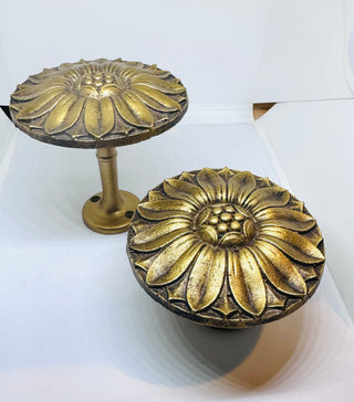 Vintage Sunflower Curtain Medallion Tie Back (ea) 4"