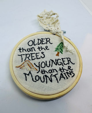 Younger Than the Mountains Needlepoint