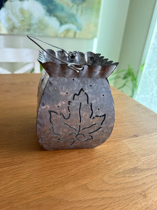 Fall Leaf Tin Basket