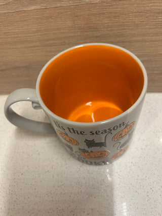 Halloween Mug, Pumpkins and Cats