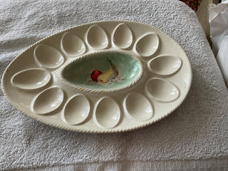Vintage Hand Painted Egg Plate