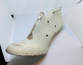 Dee Faust Harvey Design Vintage Wooden Shoe - Creamy White