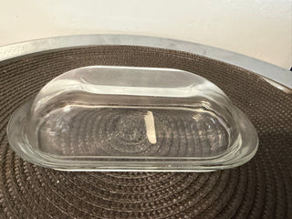 Butter Dish Clear Glass