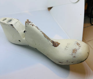 Dee Faust Harvey Design Vintage Wooden Shoe - Creamy White