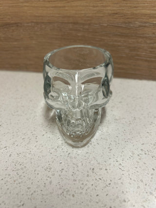 Glass Skull Decorative Match Holder