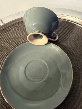 Vintage Teacup/Saucer Flintridge Gray