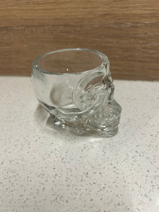 Glass Skull Decorative Match Holder