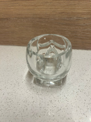 Glass Skull Decorative Match Holder