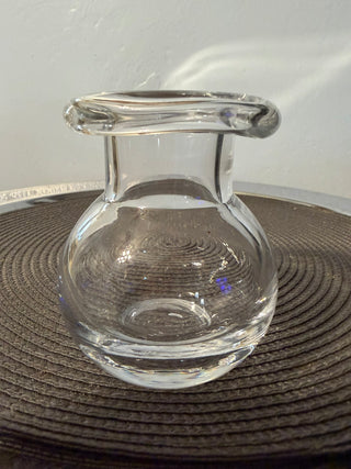 Vase Heavy Clear Glass Bud 4.5"
