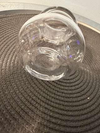 Vase Heavy Clear Glass Bud 4.5"
