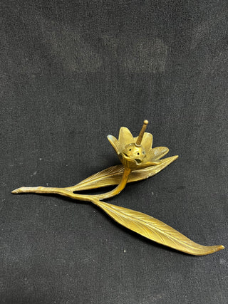 Vintage Flower Petal BRASS Ashtray