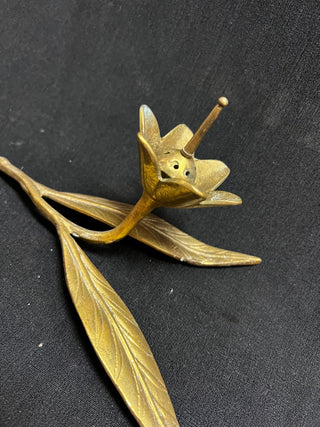 Vintage Flower Petal BRASS Ashtray
