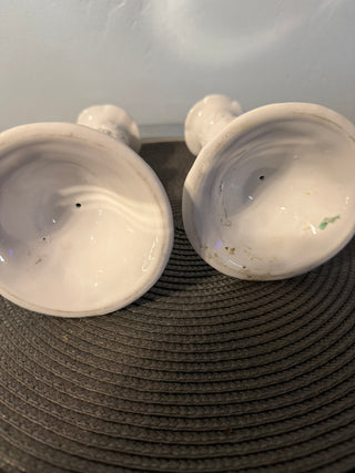 Candleholder SET TWO, White Grape - Taper 9"