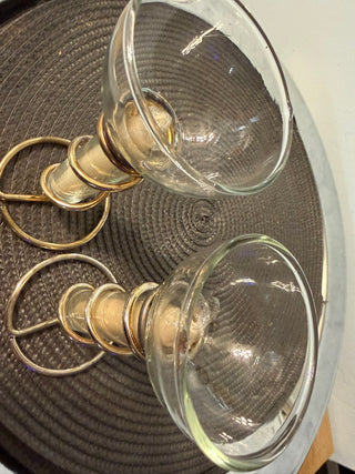 Candleholder SET TWO, 6" Silverplate Spiral Taper