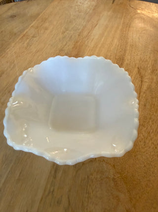 Milk glass trinket dish