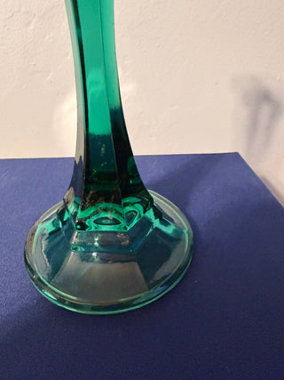 Candleholder Single Taper Green 7.5 inch