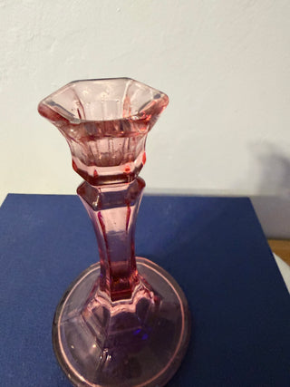 Candleholder Single Taper Pink 6.5 inch