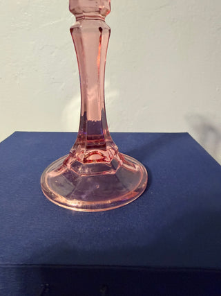 Candleholder Single Taper Pink 6.5 inch