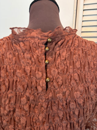 NEW TOP: Anthropologie Smocked Lace (XL)