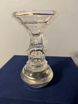 Candleholder Single Taper/ Piller Clear 6" Heavy Base