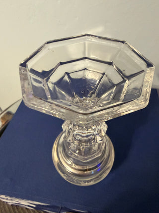 Candleholder Single Taper/ Piller Clear 6" Heavy Base