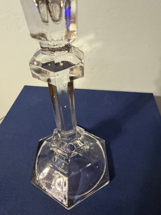 Candleholder Single Taper Clear 7.5" sleek