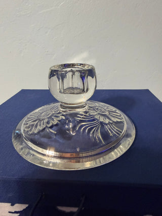 Candleholder Single Taper 3" Flower Pressed