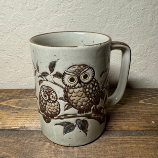 Vtg Otagiri Owls Stoneware Mug