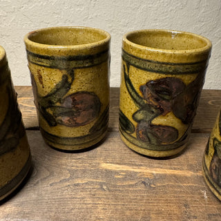 Set of 4 Vtg Otagiri Stoneware Sake Cups
