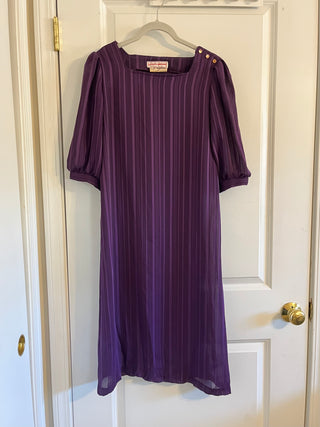 vtg sheer purple dress