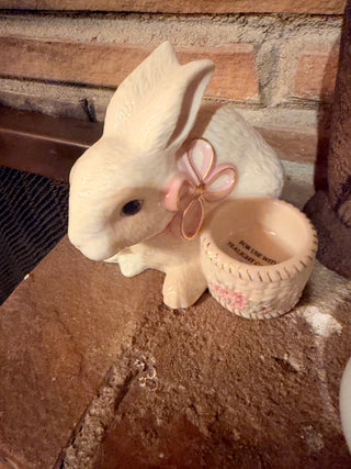 Lenox Occasions Easter Sitting Bunny Rabbit Votive Holder 24K Gold Accents