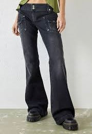 JEANS: BDG Y2K Micro Flare Blk (Sz. 29)