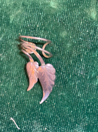 1970's Sterling Silver Navajo Cuff leaf Earring